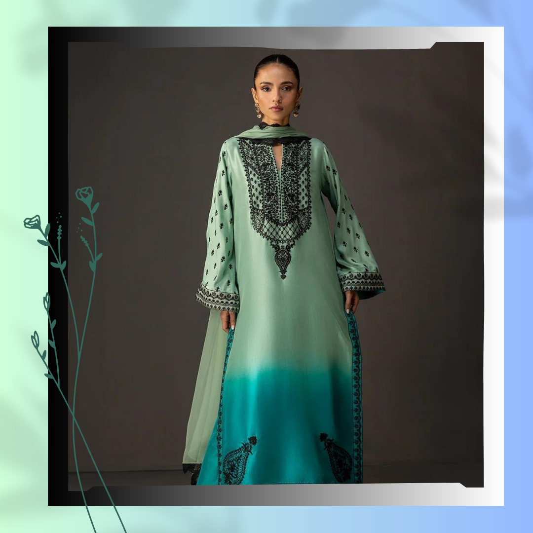 3-Piece Unstitched Shamoze Silk Suit