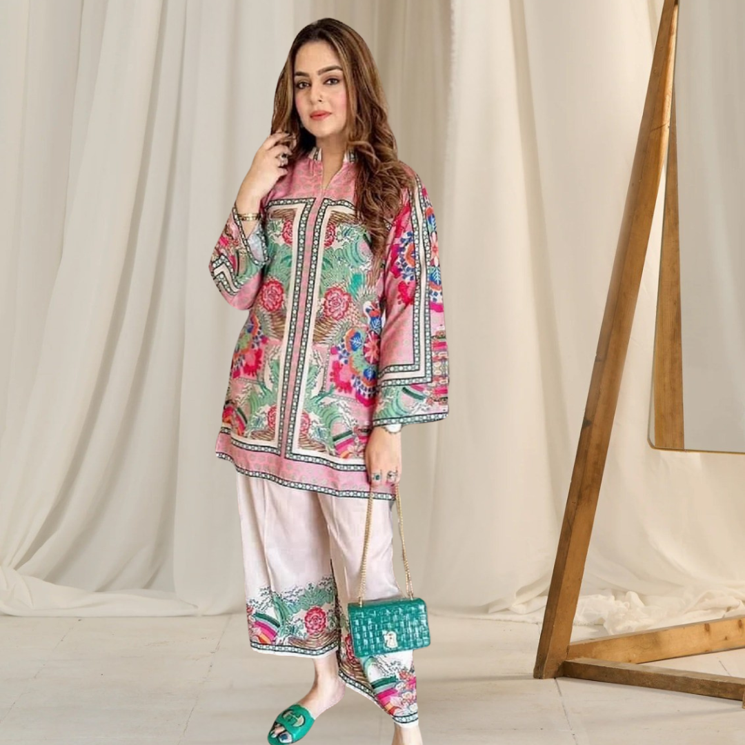 3-Piece Unstitched Digital Printed Suit (Spring Radiance)