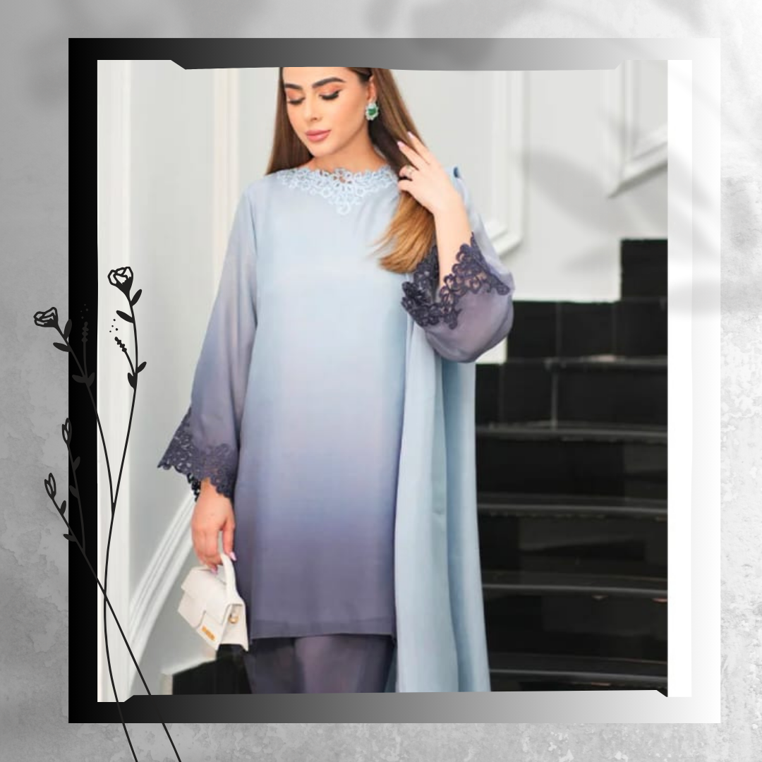 3-Piece Unstitched Shamoze Silk Suit