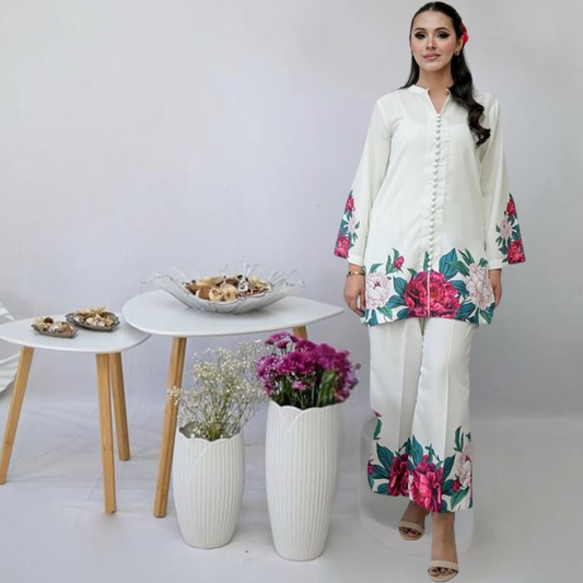 3-Piece Unstitched Digital Printed Suit (Blossom Elegance)