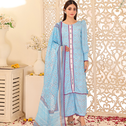 Unstitched Swiss Lawn Dress