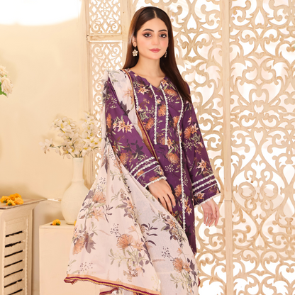 Unstitched Swiss Lawn Dress