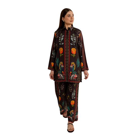3-Piece Unstitched Digital Printed Suit