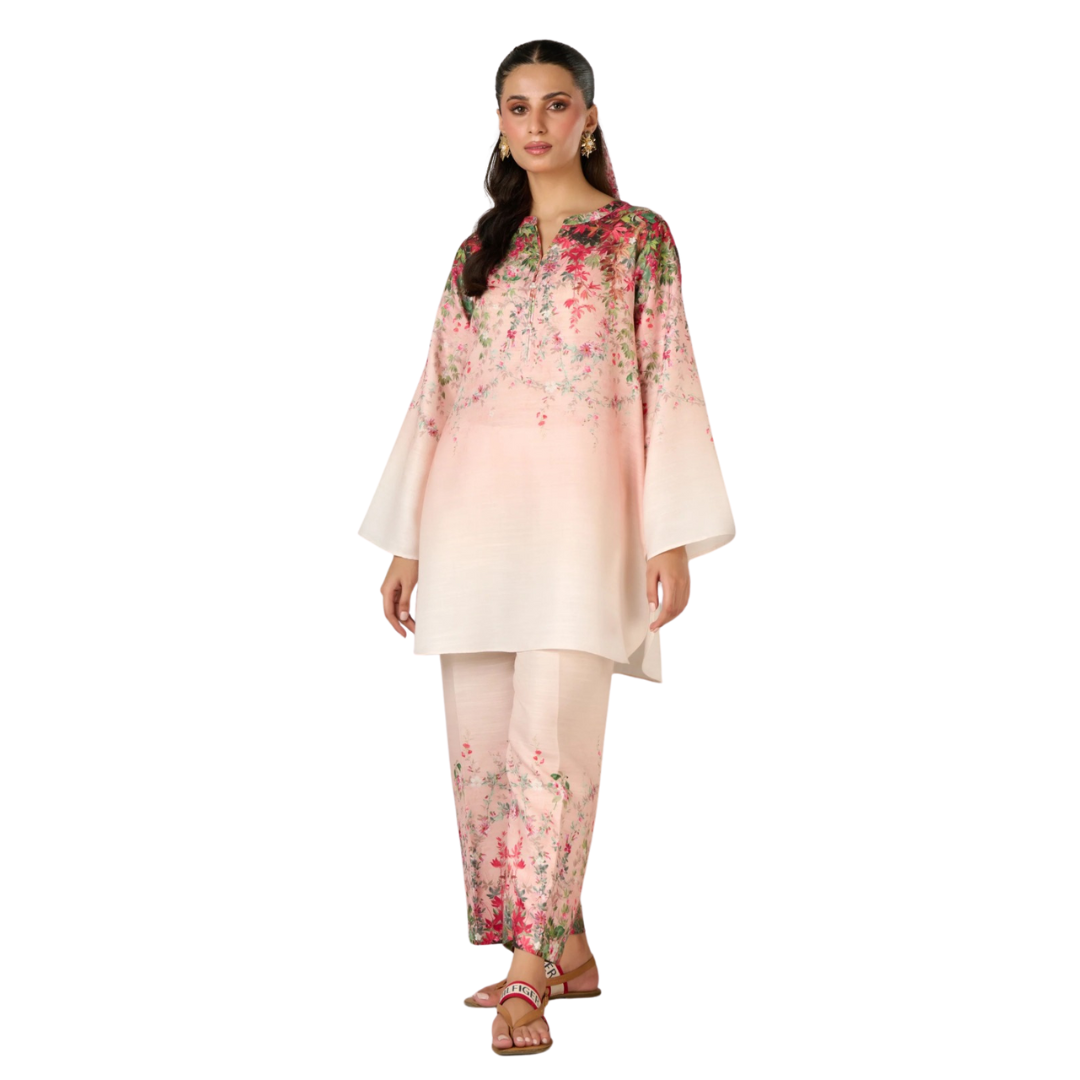 3-Piece Unstitched Digital Printed Suit (Cavern Pink)